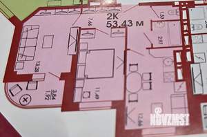 2-к квартира, вторичка, 53м2, 21/25 этаж