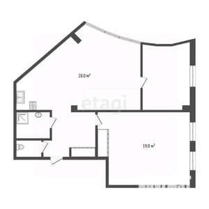 2-к квартира, вторичка, 73м2, 2/15 этаж