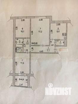 3-к квартира, вторичка, 67м2, 7/10 этаж