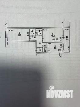 2-к квартира, вторичка, 51м2, 5/10 этаж