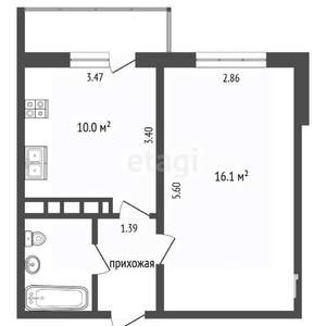 1-к квартира, вторичка, 35м2, 6/18 этаж