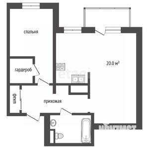 1-к квартира, вторичка, 40м2, 10/25 этаж