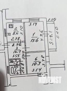 2-к квартира, вторичка, 50м2, 11/14 этаж