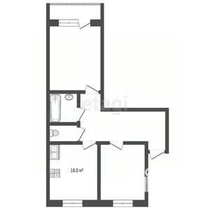2-к квартира, вторичка, 65м2, 7/11 этаж