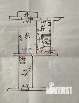 2-к квартира, вторичка, 45м2, 4/5 этаж
