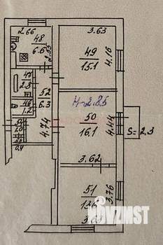 3-к квартира, вторичка, 64м2, 2/3 этаж