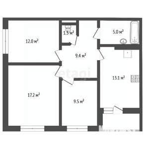3-к квартира, вторичка, 68м2, 23/24 этаж