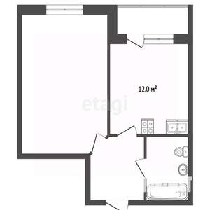 1-к квартира, вторичка, 37м2, 8/25 этаж