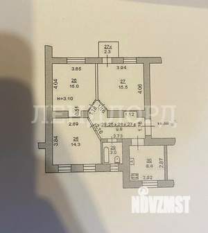 3-к квартира, вторичка, 67м2, 2/3 этаж