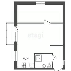 1-к квартира, вторичка, 45м2, 2/4 этаж