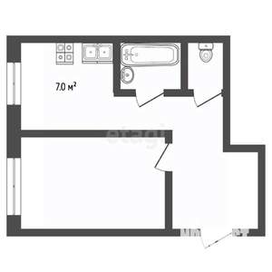 1-к квартира, вторичка, 34м2, 8/9 этаж