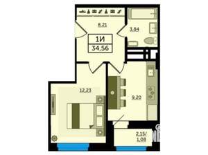 1-к квартира, вторичка, 35м2, 8/23 этаж