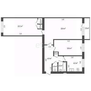 3-к квартира, вторичка, 60м2, 5/5 этаж