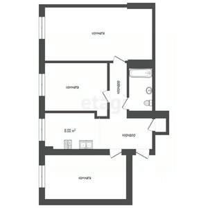 3-к квартира, вторичка, 69м2, 2/4 этаж