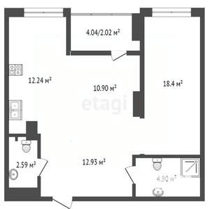 2-к квартира, вторичка, 63м2, 15/24 этаж