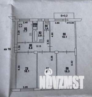 4-к квартира, вторичка, 88м2, 3/5 этаж