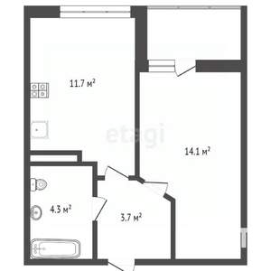 1-к квартира, вторичка, 36м2, 16/24 этаж