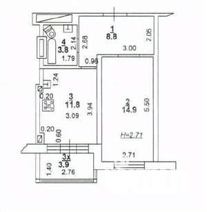 1-к квартира, вторичка, 39м2, 8/24 этаж