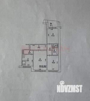 3-к квартира, вторичка, 63м2, 1/9 этаж