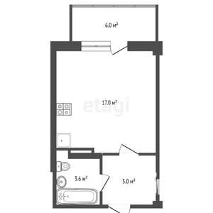 Студия квартира, вторичка, 31м2, 4/9 этаж
