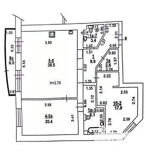 3-к квартира, вторичка, 102м2, 3/10 этаж