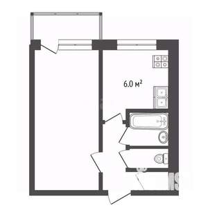 1-к квартира, вторичка, 32м2, 5/9 этаж
