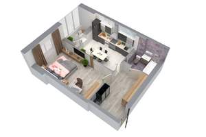 1-к квартира, вторичка, 46м2, 2/22 этаж