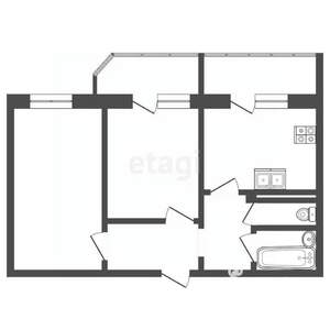 2-к квартира, вторичка, 57м2, 13/17 этаж