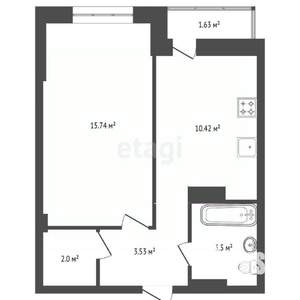 1-к квартира, вторичка, 37м2, 14/24 этаж