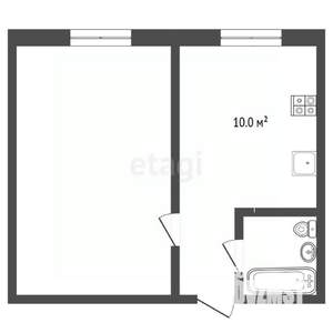 1-к квартира, вторичка, 35м2, 7/9 этаж