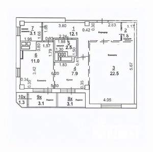 2-к квартира, вторичка, 61м2, 14/17 этаж