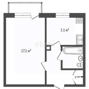 1-к квартира, вторичка, 35м2, 4/9 этаж