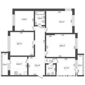 5-к квартира, вторичка, 155м2, 1/10 этаж