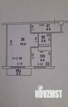 1-к квартира, вторичка, 33м2, 5/5 этаж