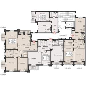 3-к квартира, вторичка, 108м2, 6/7 этаж