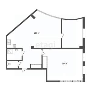 2-к квартира, вторичка, 73м2, 2/15 этаж