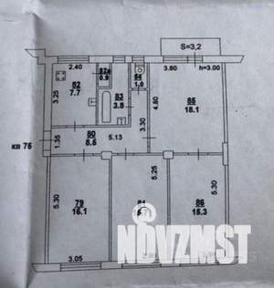 4-к квартира, вторичка, 88м2, 3/5 этаж