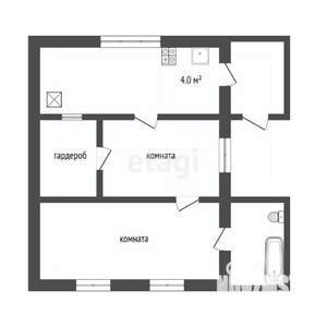 2-к квартира, вторичка, 24м2, 2/2 этаж