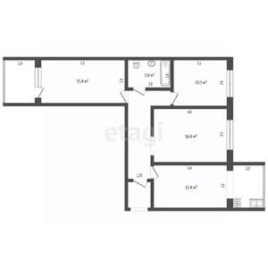 3-к квартира, вторичка, 77м2, 9/10 этаж