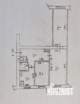 3-к квартира, вторичка, 59м2, 2/5 этаж