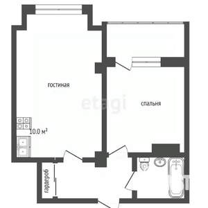 1-к квартира, вторичка, 51м2, 11/18 этаж