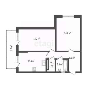 2-к квартира, вторичка, 60м2, 3/5 этаж