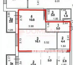 1-к квартира, вторичка, 40м2, 19/24 этаж