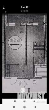 1-к квартира, вторичка, 45м2, 23/26 этаж