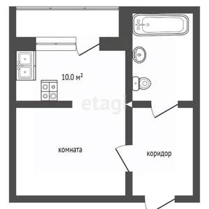 1-к квартира, вторичка, 38м2, 2/10 этаж