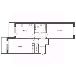 2-к квартира, вторичка, 56м2, 15/18 этаж