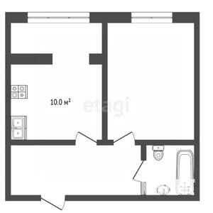 1-к квартира, вторичка, 45м2, 24/24 этаж