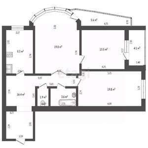 3-к квартира, вторичка, 90м2, 9/15 этаж