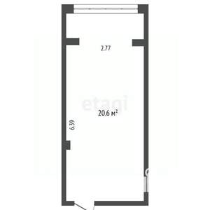 Студия квартира, вторичка, 22м2, 1/4 этаж