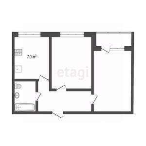 2-к квартира, вторичка, 46м2, 4/9 этаж